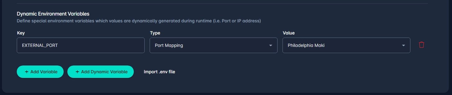 Setting dynamic variables