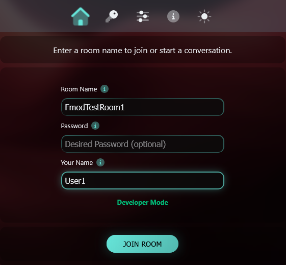 4Players web app join room dialog