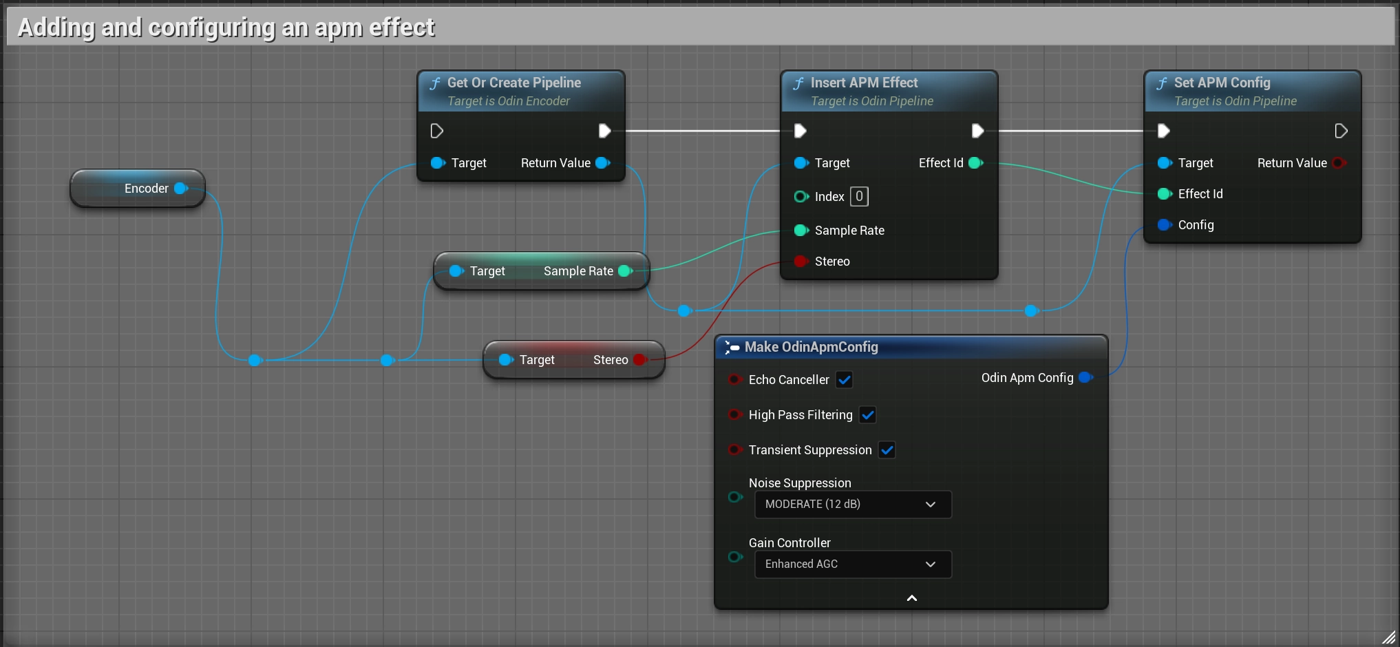 Adding and configuring an APM effect