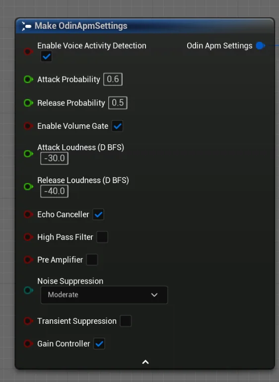 APM configuration for Echo Cancellation