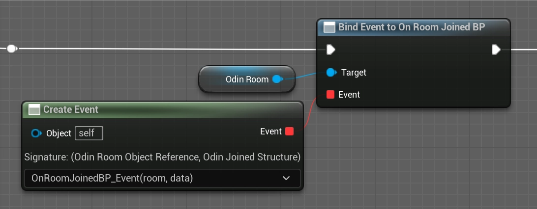 Creating a room joined event handler
