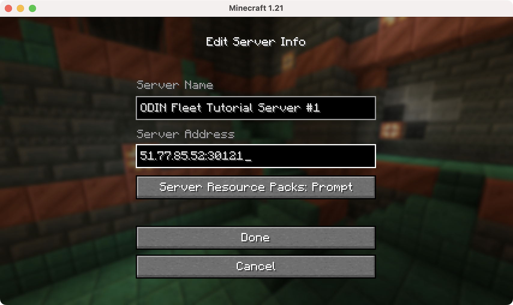 Adding Server in Minecraft