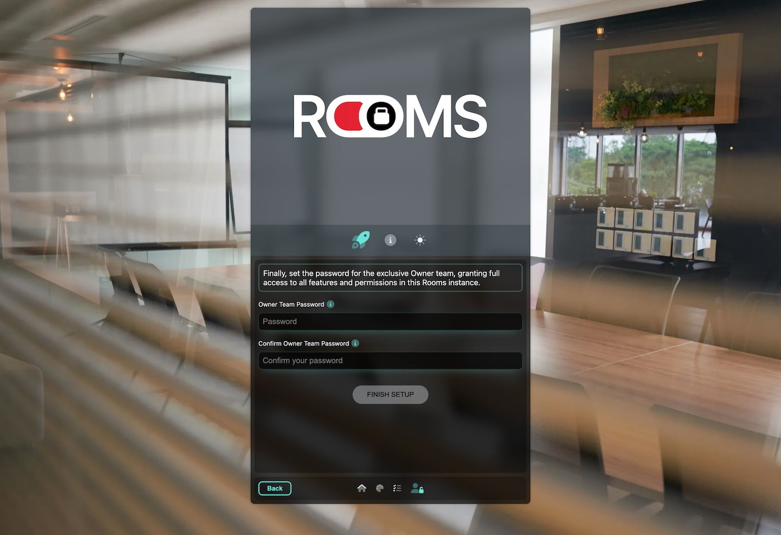 Rooms Owner Password