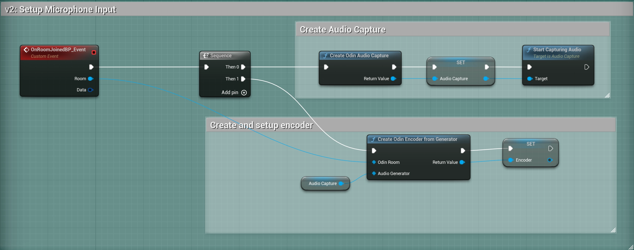 v2 Blueprint microphone input setup