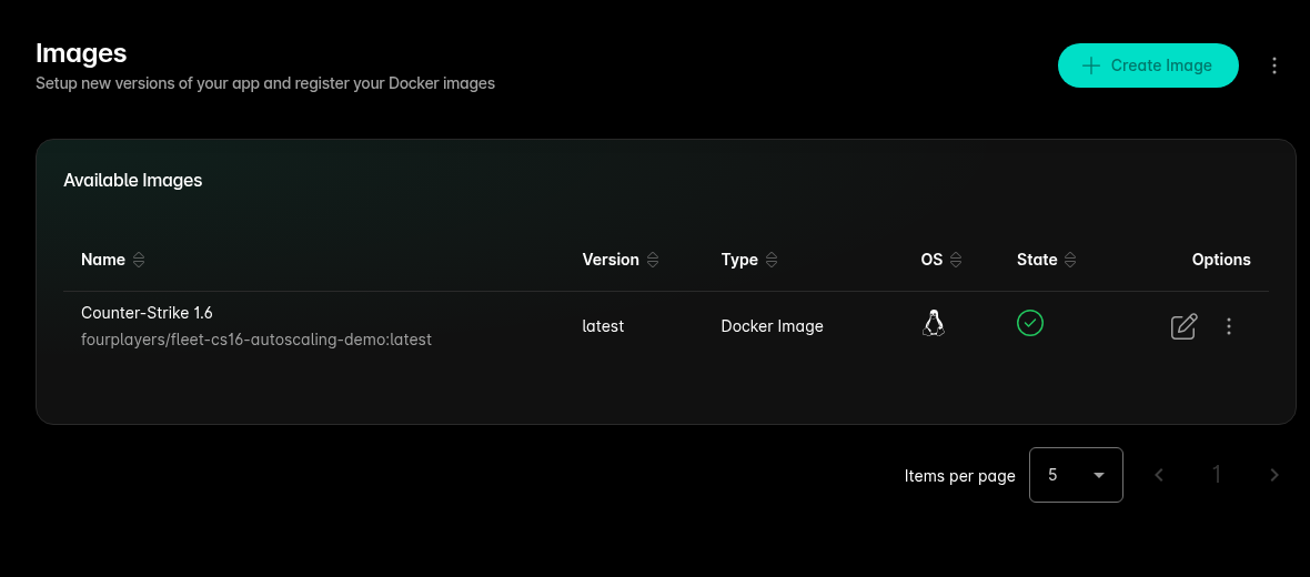Counter-Strike 1.6 image configured from the public 4Players Docker Hub image