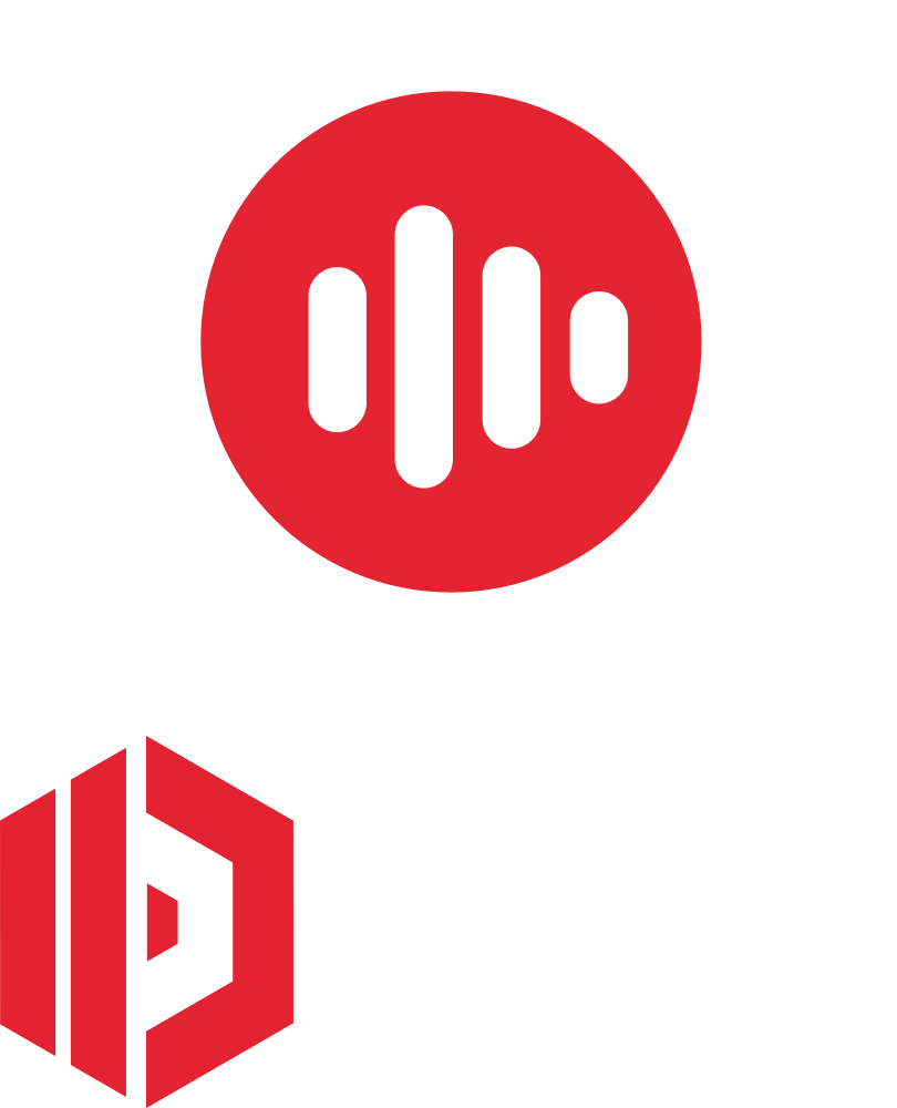 Transparent vertical logo (PNG) for dark environments